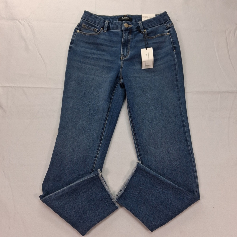 d.jeans Jeans Womens 4 High Rise Straight Ankle Medium Flynn Raw Hem NEW